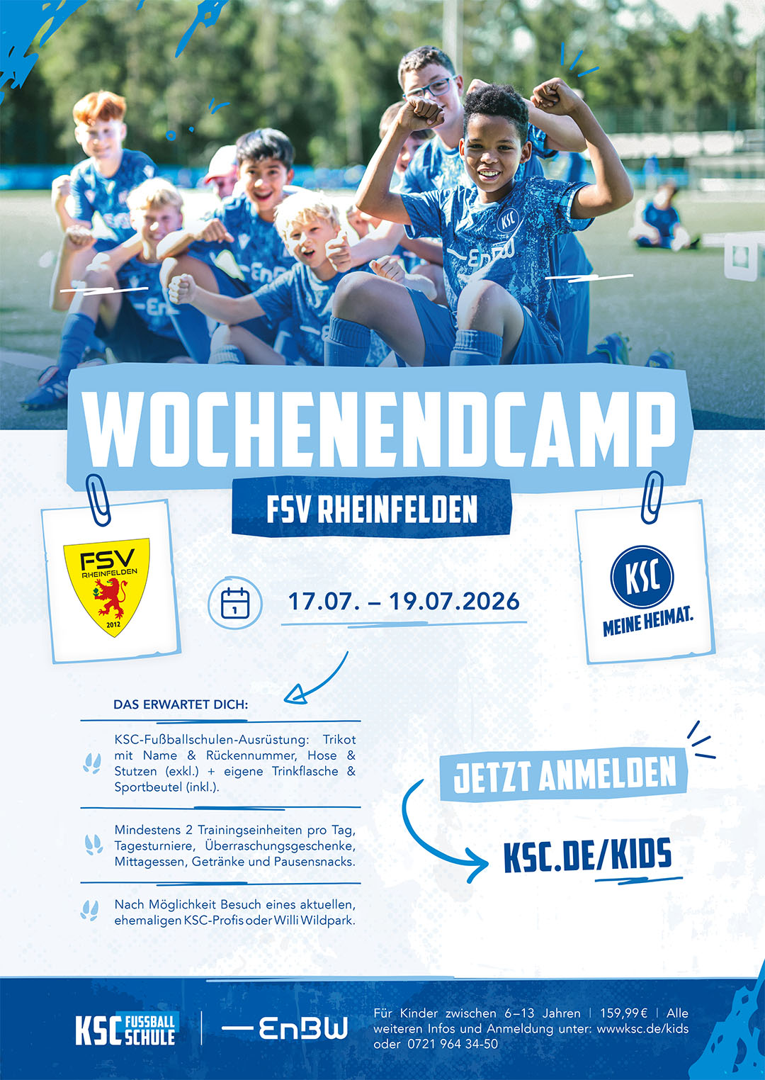KSC Fußballcamp 17.-19.7.26 beim FSV – FSV Rheinfelden 2012 e. V.